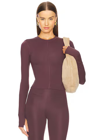 WellBeing + BeingWell Bruna Long Sleeve Top in Raisin from Revolve.com | Revolve Clothing (Global)