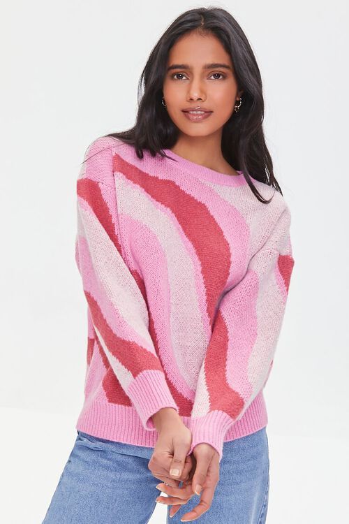 Abstract Print Drop-Sleeve Sweater | Forever 21 (US)