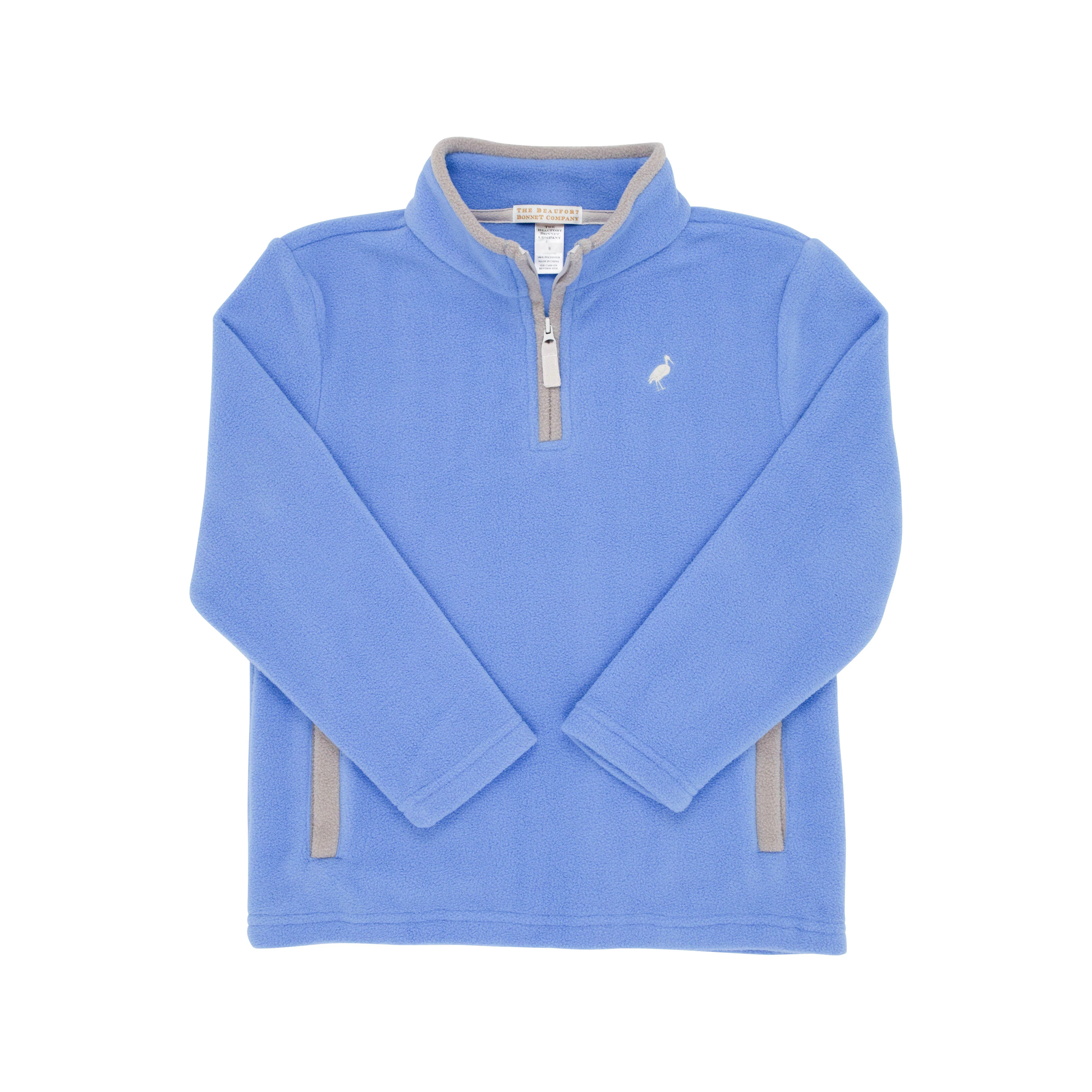 Hayword Half-Zip (Fleece) - Barbados Blue with Grantley Gray | The Beaufort Bonnet Company
