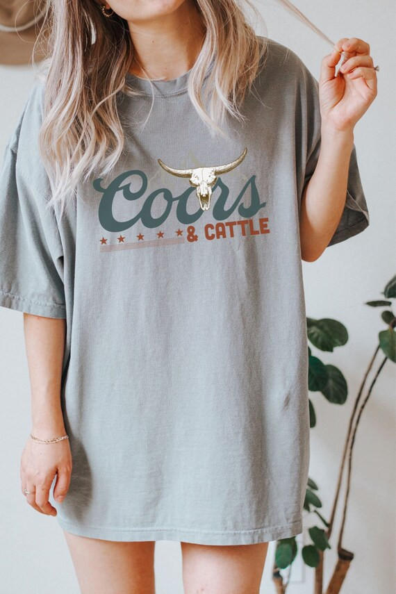 Coors & Cattle Western Graphic Tee - Etsy | Etsy (US)