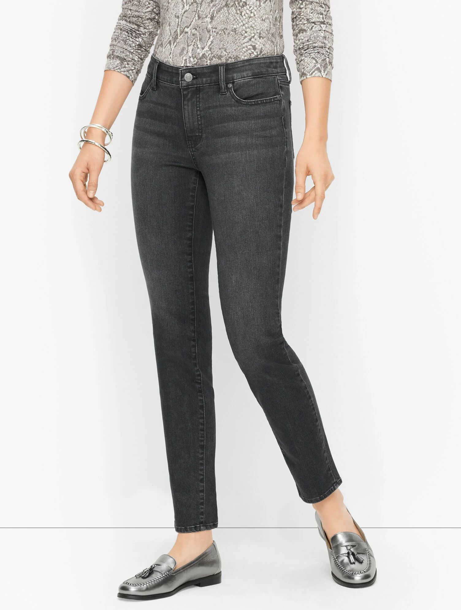 Slim Ankle Jeans - Noir Wash | Talbots