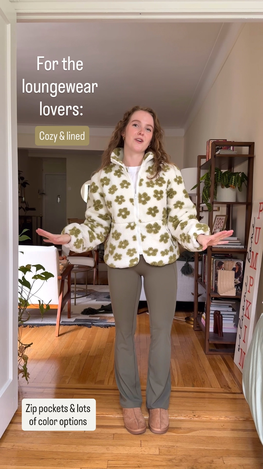 Floral Sherpa jacket from Amazon. Lined and has zip pockets. Several color options too

#LTKSaleAlert