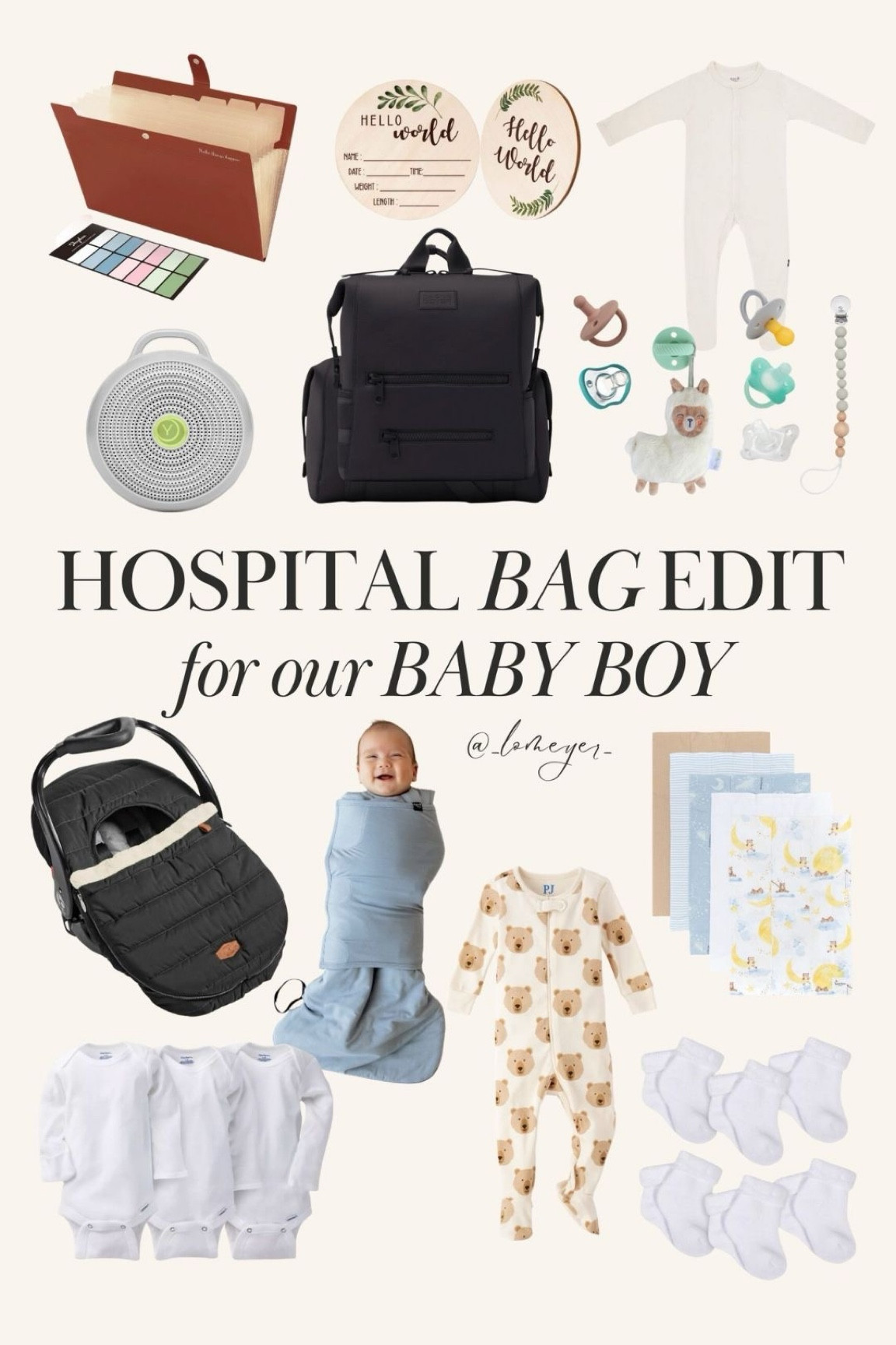 Hospital bag essentials for baby. Use code LOMEYER25 for 25% off my Dagne Dover diaper and cosmetic bag!! 



#LTKBump #LTKBaby #LTKItBag