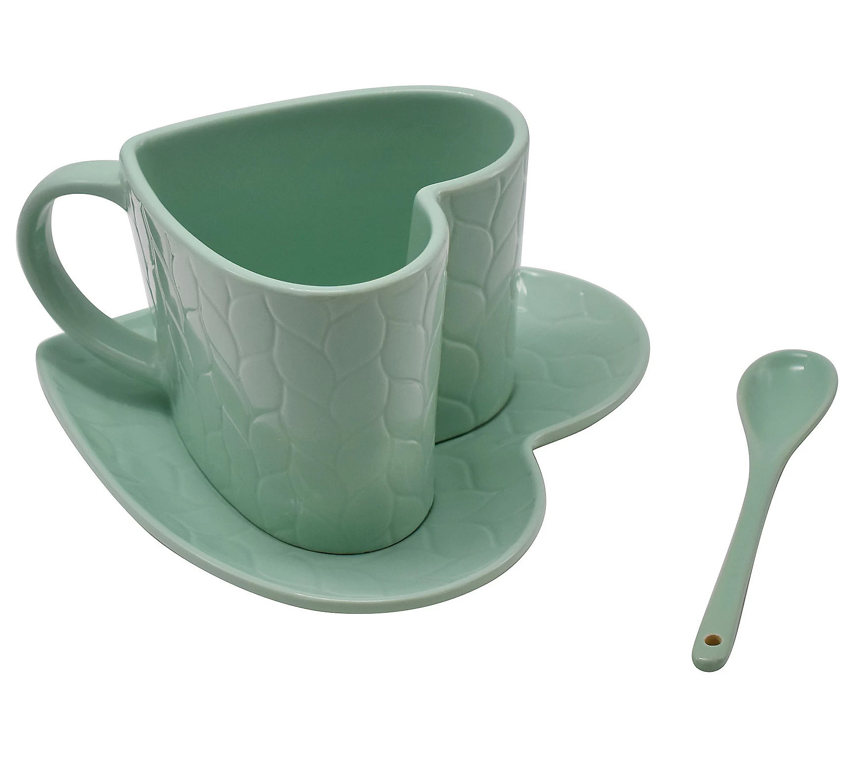 As Is Temp-tations Carved Willow 18oz Figural Mug w/ Plate | QVC