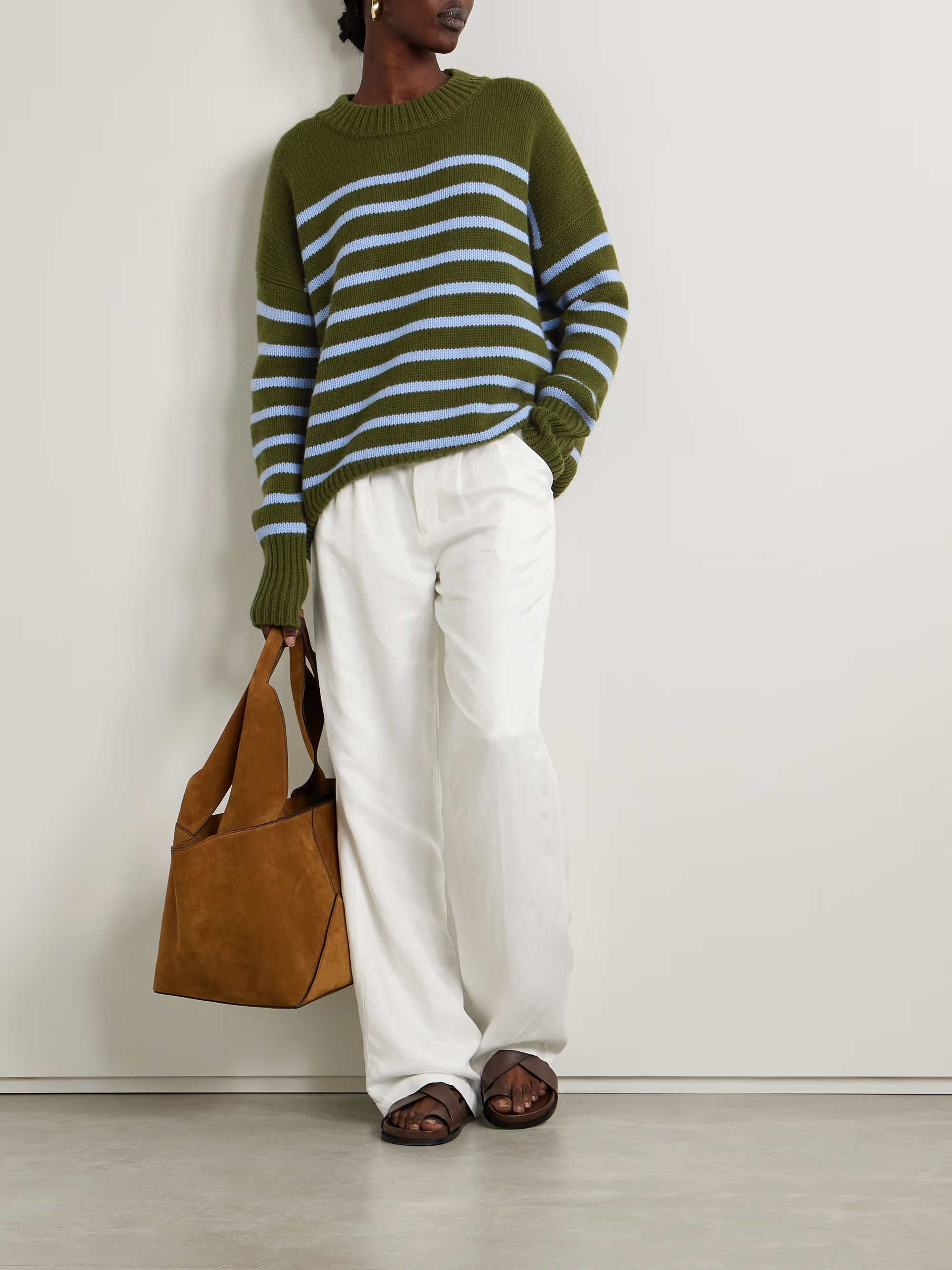 Marin striped wool and cashmere-blend sweater | NET-A-PORTER (US)