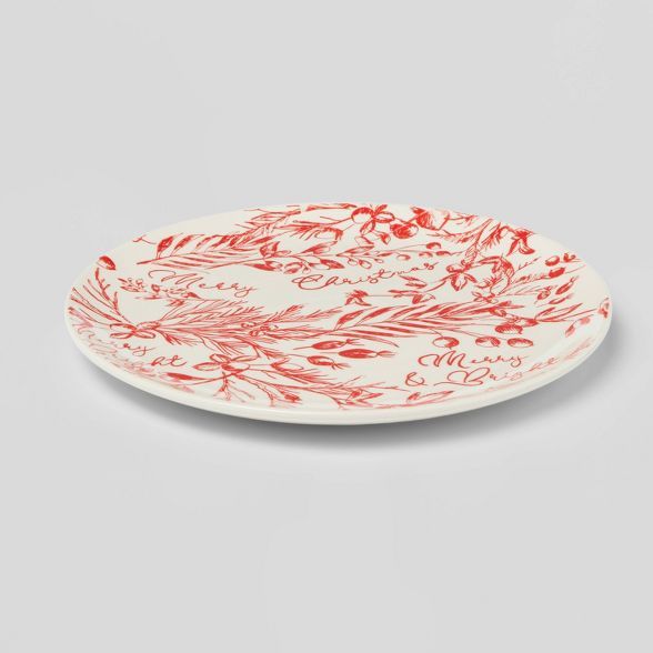 12" Stoneware Merry and Bright Serving Platter - Threshold™ | Target