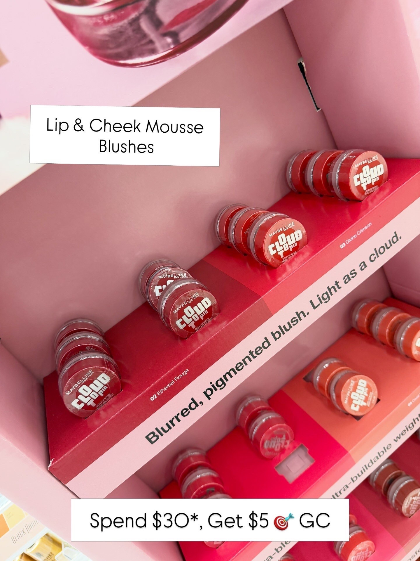 Target Beauty Spend $30+, Get $5 🎯 Gift Card Maybelline Cloudtopia Lip and Cheek Mousse Blush #targetbeauty #newattarget #maybelline #cloudtopia 

#LTKBeauty #LTKgrwm #LTKTravel