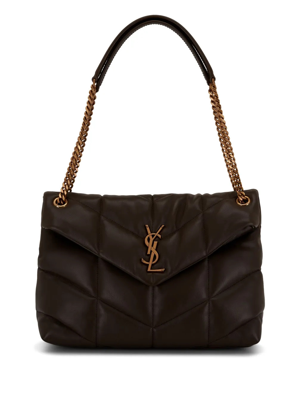Saint Laurent Medium Loulou Puffer Shoulder Bag | Brown | FARFETCH CA | Farfetch Global