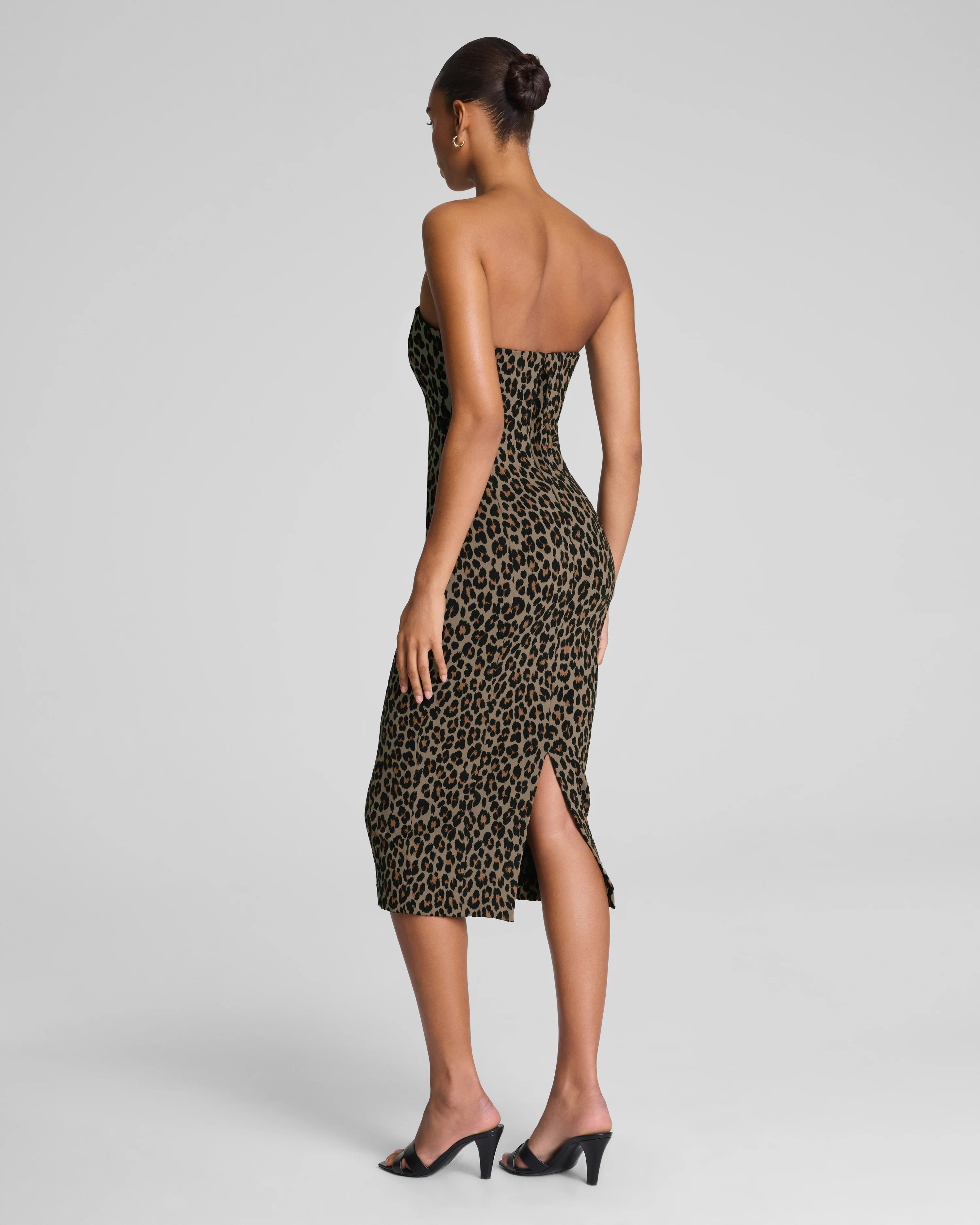 Ponte Jacquard Strapless Midi Dress | Spanx