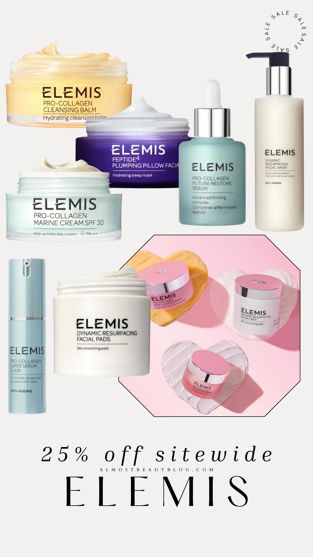 Elemis 25% off sitewide code HEART25 

 

#LTKSaleAlert #LTKBeauty