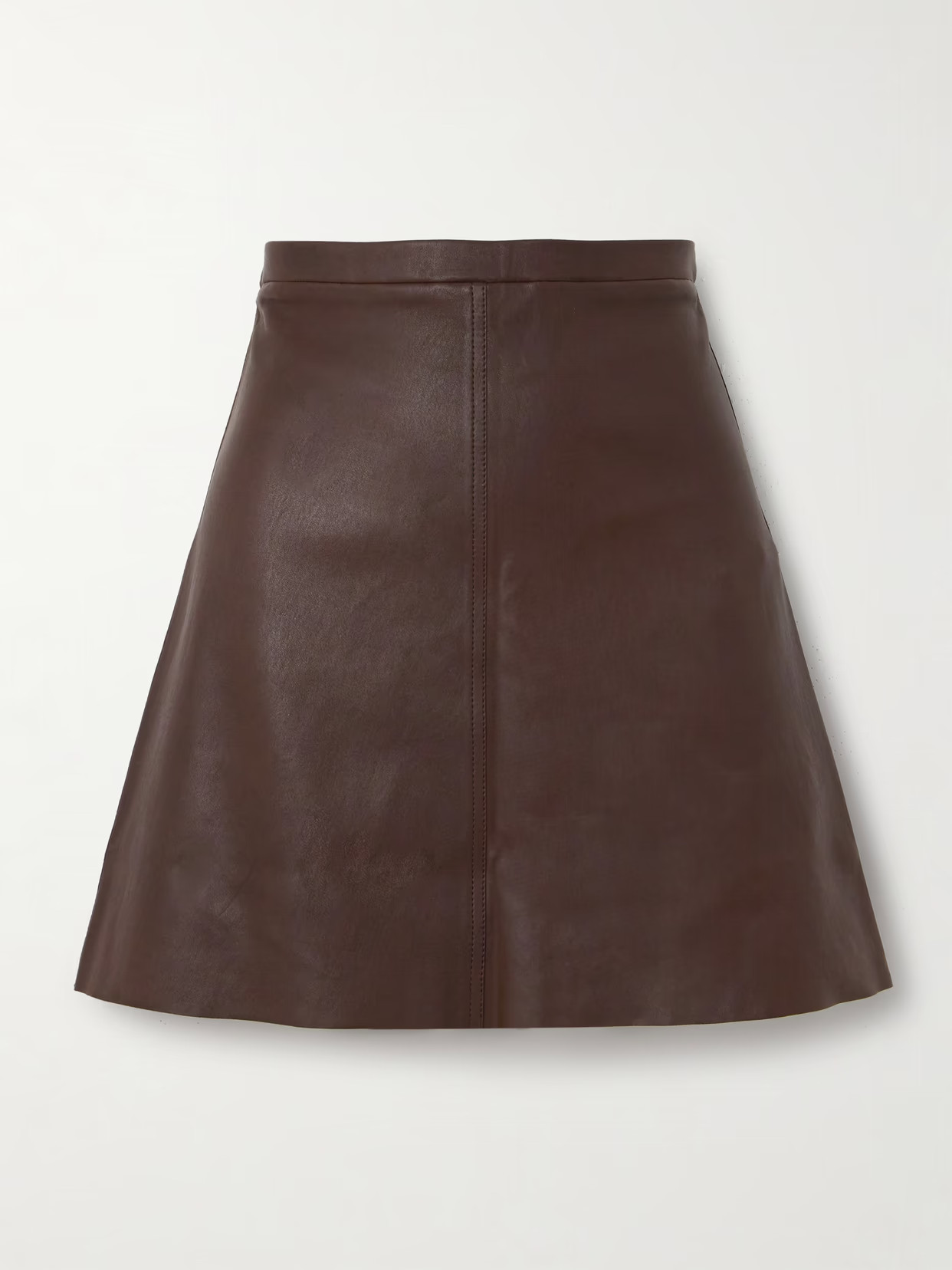 STOULS - Lucie Leather Mini Skirt - Brown | NET-A-PORTER (US)