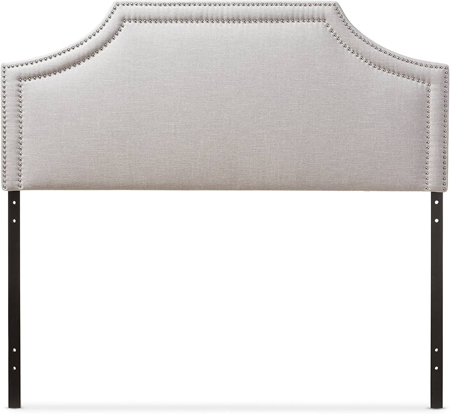 Baxton Studio Guifford Modern & Contemporary Fabric Upholstered Headboard, Queen, Greyish Beige | Amazon (US)