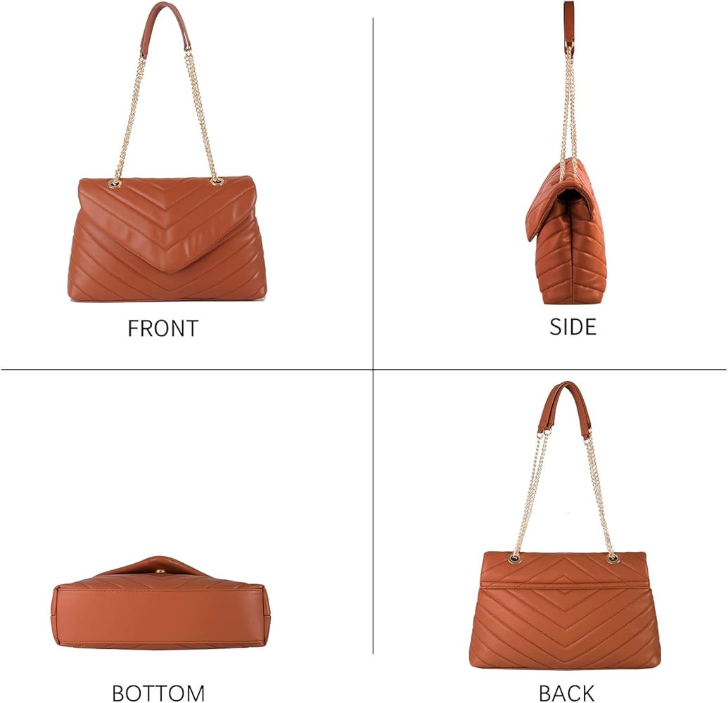 Women’s Fashion Crossbody Bags Lightweight Adjustable Chain Strap Quilted Designer Handbags Sho... | Amazon (US)