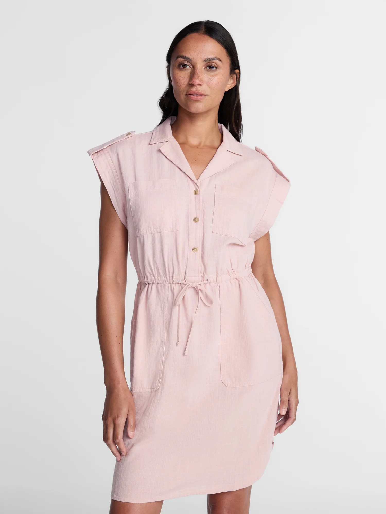 Time and Tru Women's Utility Shirtdress, Sizes XS-XXXL | Walmart (US)