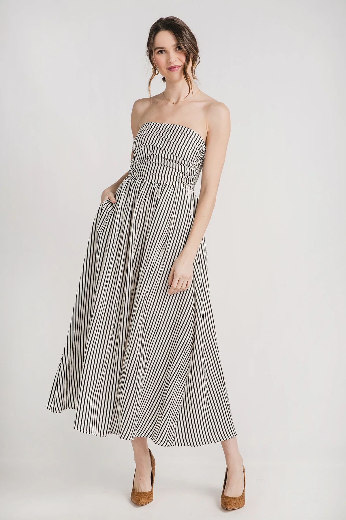 By Together Striped Strapless Dress | Social Threads