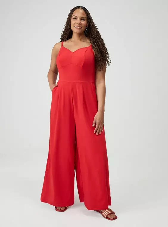 Studio Crepe Wide Leg Jumpsuit | Torrid (US & Canada)