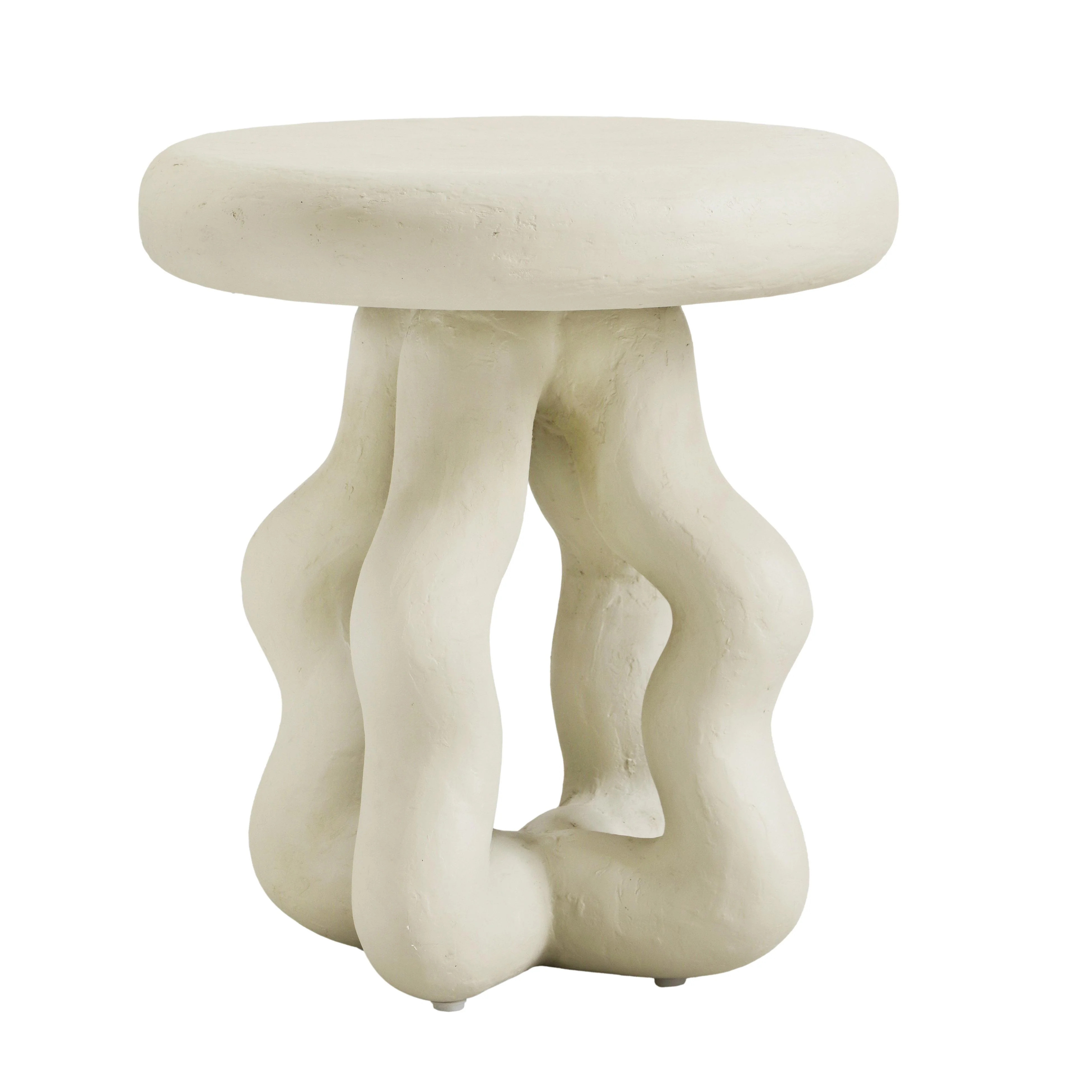 Maddie Cream Textured Side Table | TOV Furniture