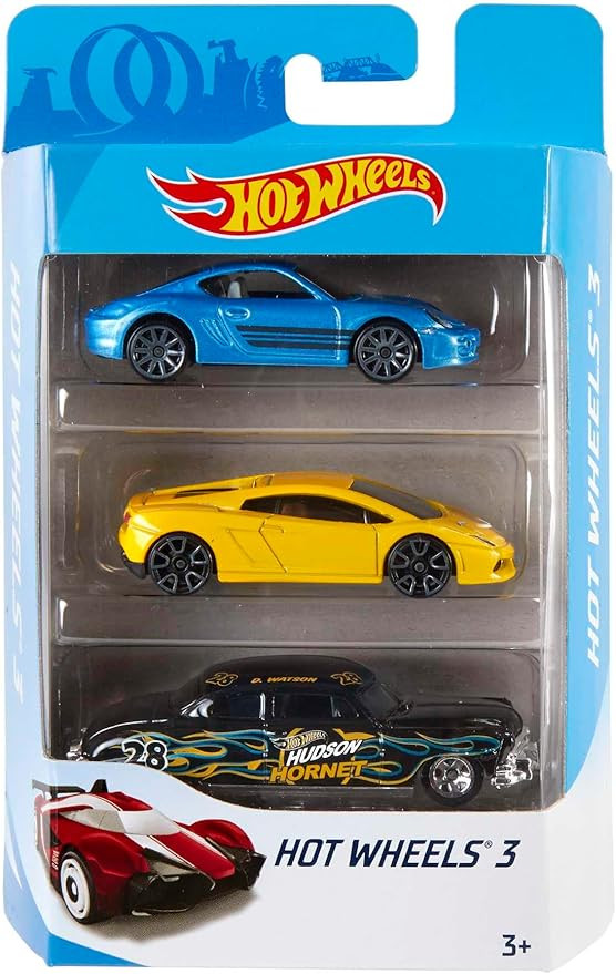 Hot Wheels 3 Car Pack, Multipack of 3 Vehicles, Instant Starter Set, Collection of 1:64 Scale Toy... | Amazon (US)