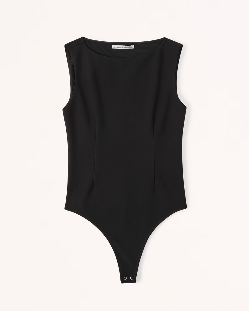 Abercrombie & Fitch Women's High-Neck Bodysuit in Black - Size M | Abercrombie & Fitch (US)