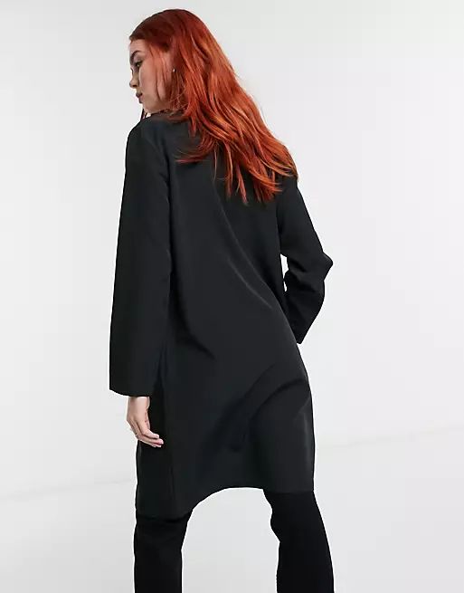 Pieces longline blazer in black | ASOS (Global)