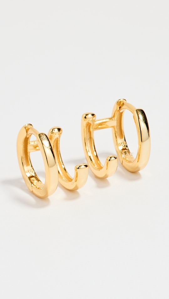 Gold Katerina Double Huggies | Shopbop