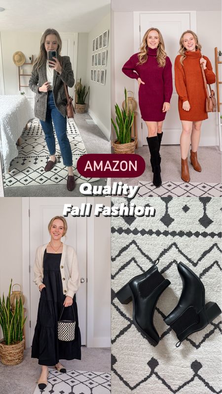 Quality Amazon styles for fall
XS blazer
XS sweater dress
XS black tencel dress
6.5 memory foam boots
#amazonfashion

#LTKSeasonal #LTKstyletip