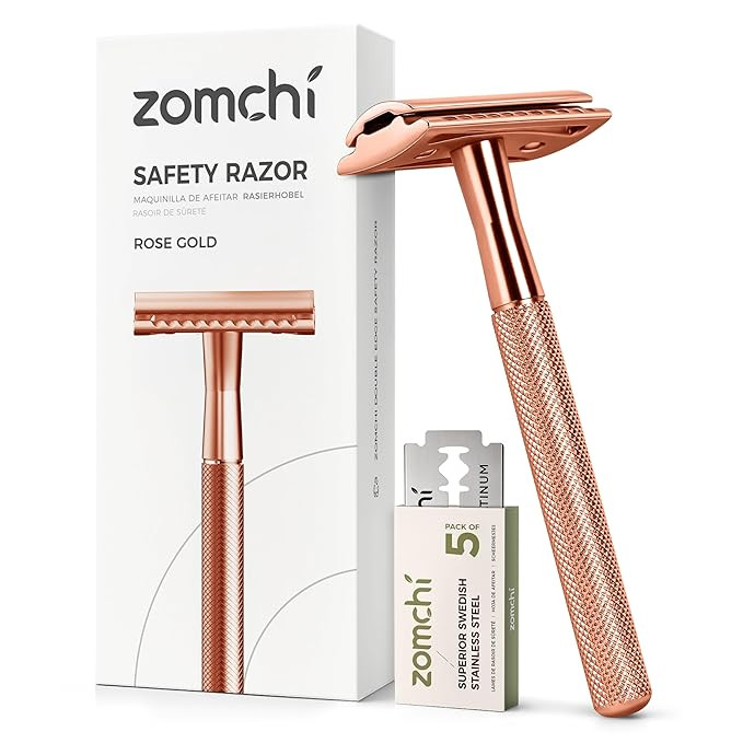 ZOMCHI Safety Razor for Men&Women with 5 Double Edge Safety Razor Blades, Double Edge Razor, Reus... | Amazon (US)