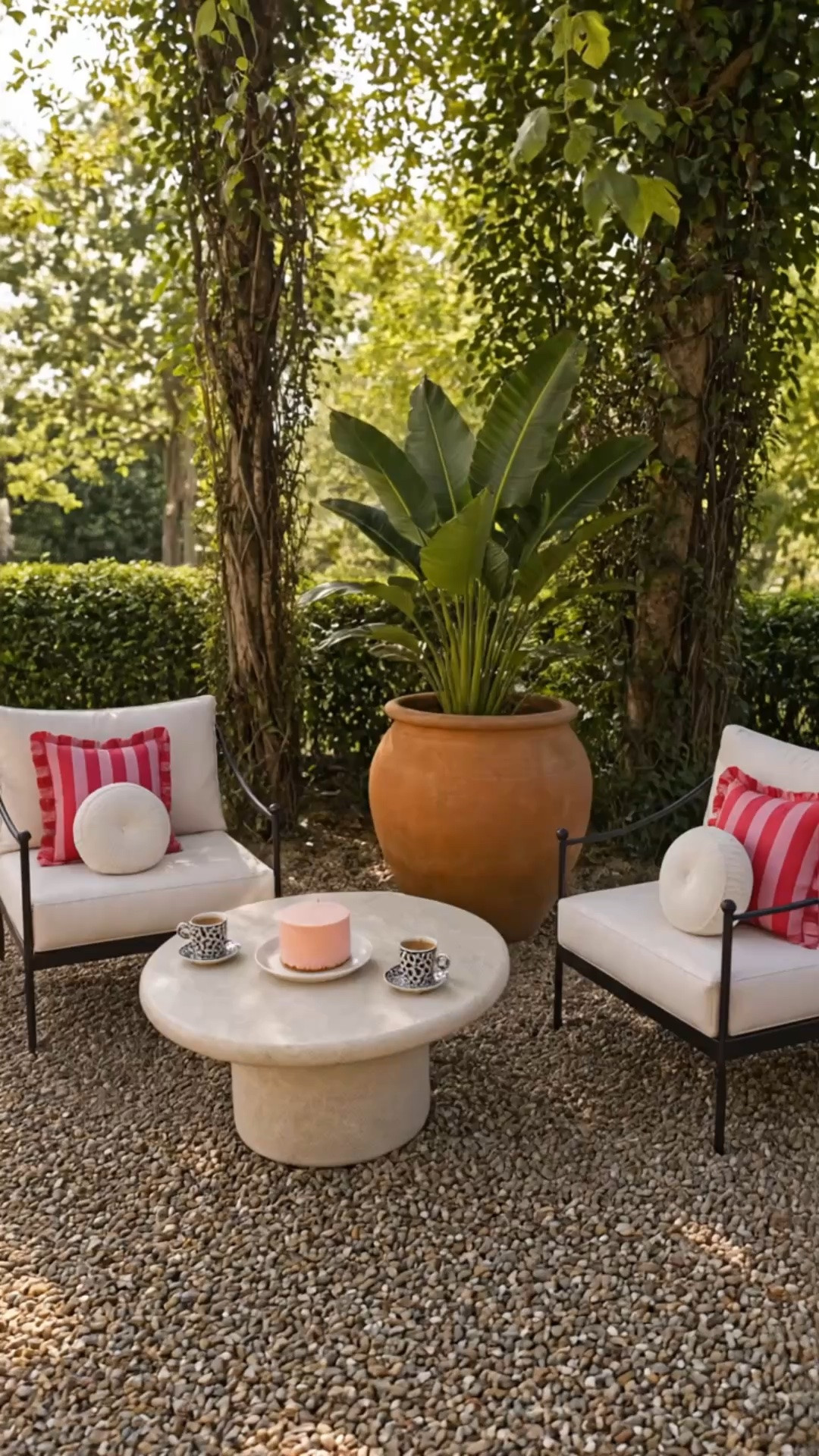 A soft summer morning, espresso and cake waiting beneath the greenery, with sunlight filtering through the garden. ☕️

I love how these modern-classic lounge chairs give the patio such a tailored, elegant presence while still feeling relaxed enough for an unhurried morning outdoors.

Labor Day Sale is a great time to invest in quality outdoor furniture and furnishings you can enjoy throughout the year — pieces that make the backyard feel inviting season after season.

#SummerMorning #MorningMood #CoffeeTime #BackyardLiving #LaborDaySale #OutdoorLiving #OutdoorLoungeChair #OutdoorFurniture #OutdoorCoffeeTable #OutdoorPlanters #Espresso #PatioStyle #BackyardDesign #ModernClassic #ElegantOutdoorLiving

#LTKHome #LTKdayinmylife #LTKdayinmylife #LTKHome #LTKSaleAlert