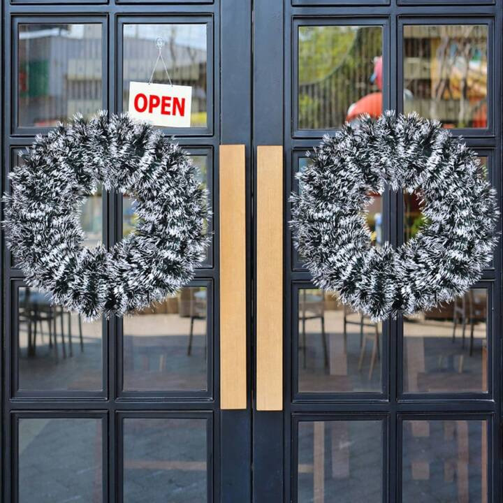 Tendenze1 pezzo Ghirlanda di Natale da 42cm con strisce colorate, decorazione in pelliccia per ne... | SHEIN