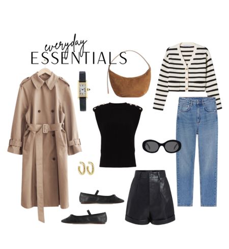 The autumn essentials I’m curating at the minute. A classic trench, bits of black and tan and stripes on repeat. #style #autumnessentials #curatedcloset #stripes #prefall 

#LTKstyletip #LTKSeasonal