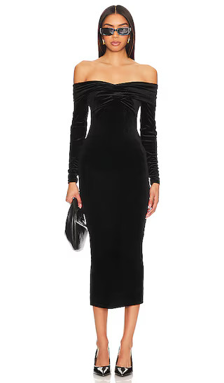 Delta Velvet Dress in Black | Revolve Clothing (Global)