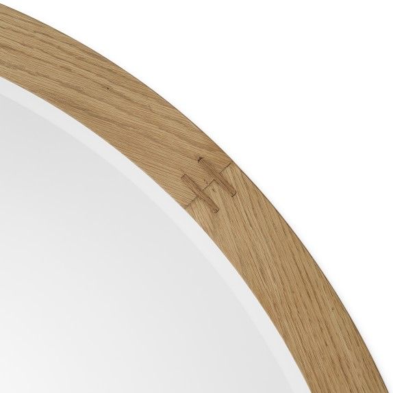 Doheny Bleached Oak Wood Round Mirror | Williams-Sonoma