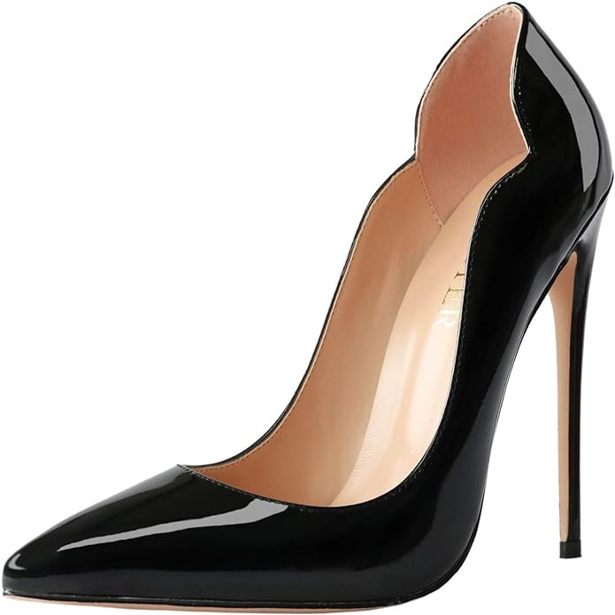 COLETER Women's 4.72 Inch Pumps Pointed Toe Stiletto Evening Dress Shoes | Amazon (US)