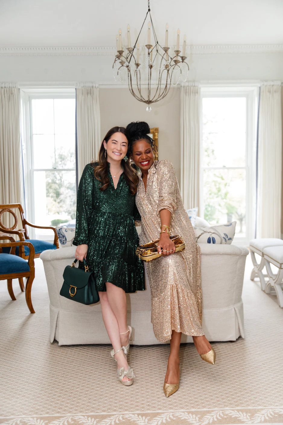 Emerald Sequin Charlotte Dress (Preorder) | Sail to Sable