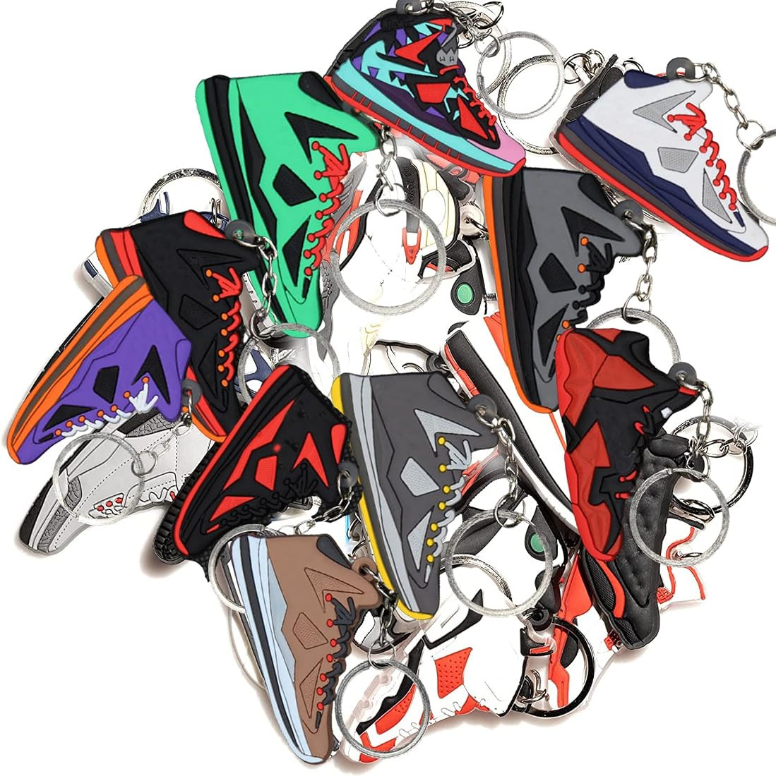 Retro Shoe Keychains,Rubber Sneaker Keychains ,2D Rubber SurfOHKING Driveetal Key Ring. | Amazon (US)