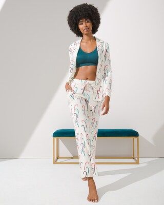 Soma Embraceable Long Sleeve Notch Collar Pajama Top | Soma Intimates