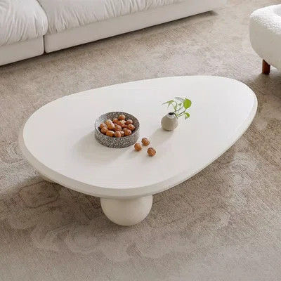 51'' Cloud Coffee Table, Wood Modern Coffee Table with 3 Ball Legs | Wayfair North America