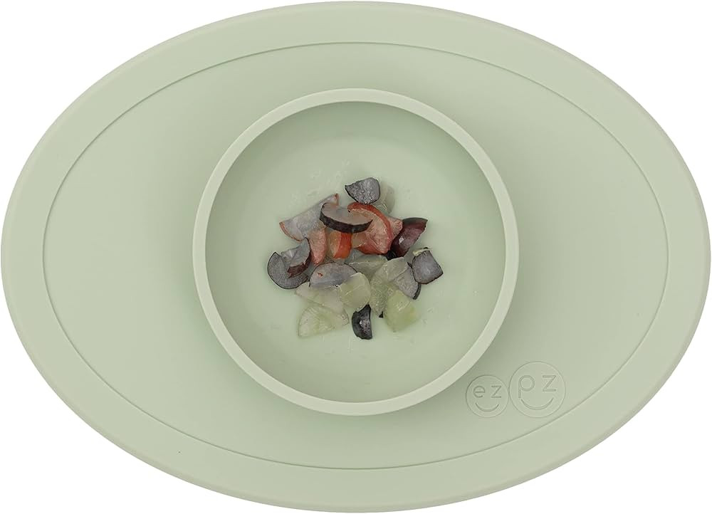 ezpz Tiny Bowl (Sage) - Silicone Baby Bowl with Suction for 6 Months + - Built-in Placemat - Firs... | Amazon (US)