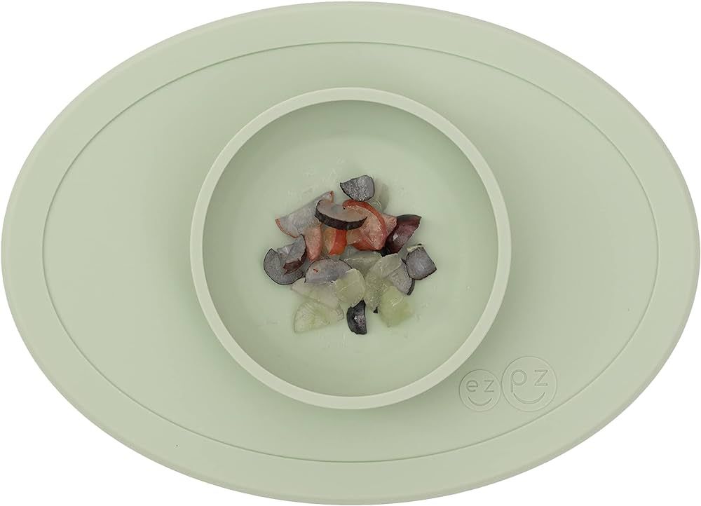 ezpz Tiny Bowl (Sage) - Silicone Baby Bowl with Suction for 6 Months + - Built-in Placemat - Firs... | Amazon (US)