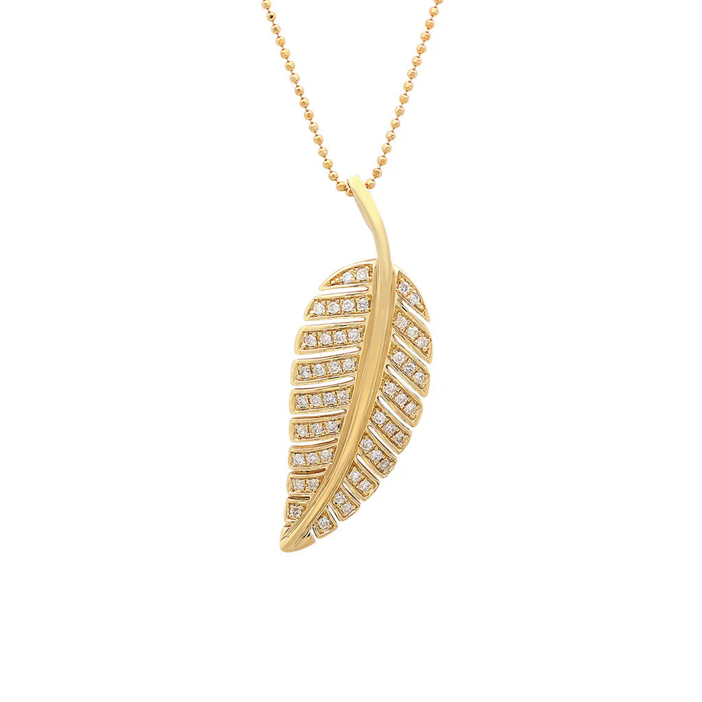 Large Diamond Leaf Necklace | Jennifer Meyer