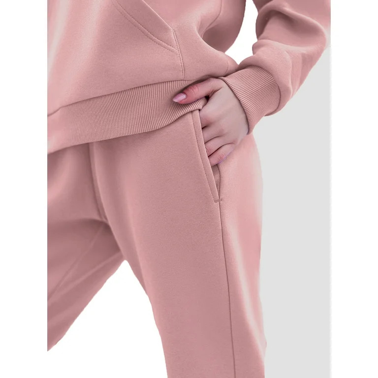 UVN Hoodie Tracksuit for Women Casual Sweatsuit 2Pcs Jogger Set Activewear Outfits with Pockets | Walmart (US)