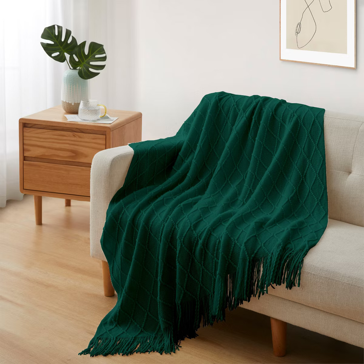 Peace Nest 50"x60" Diamond Knit Throw Blanket | Target