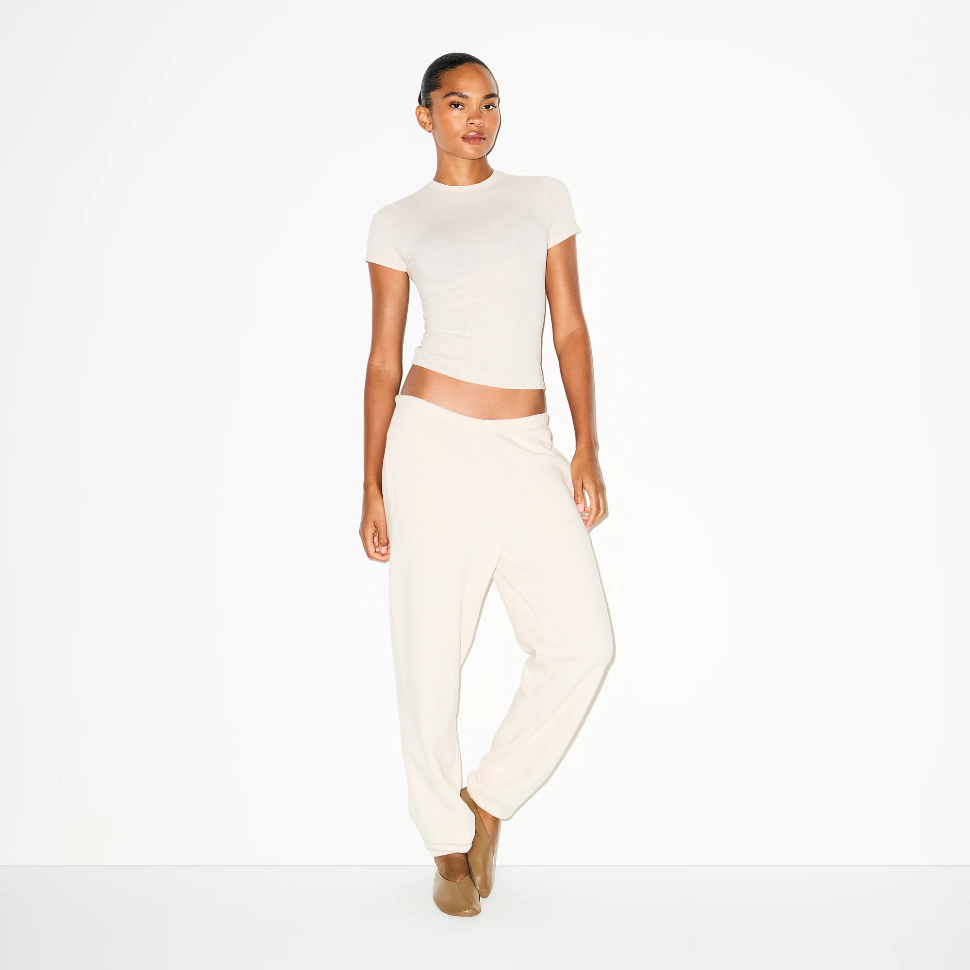 SKIMS Classic Jogger Pants | Light Neutral | 4XL | Cotton Fleece | SKIMS (US)