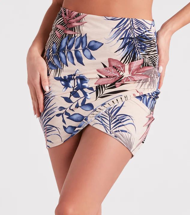 Escape To Paradise Tropical Print Mini Skirt | Windsor Stores