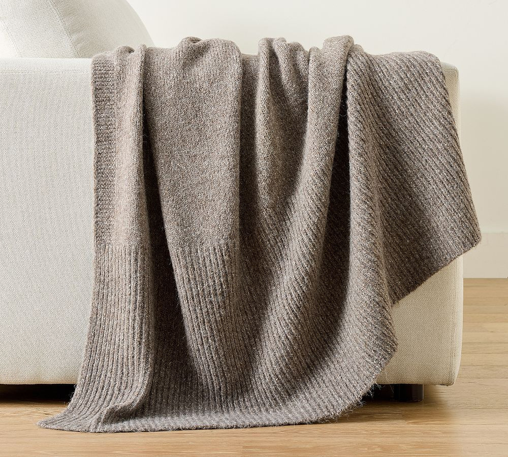 Bold Border Knit Throw | Pottery Barn (US)