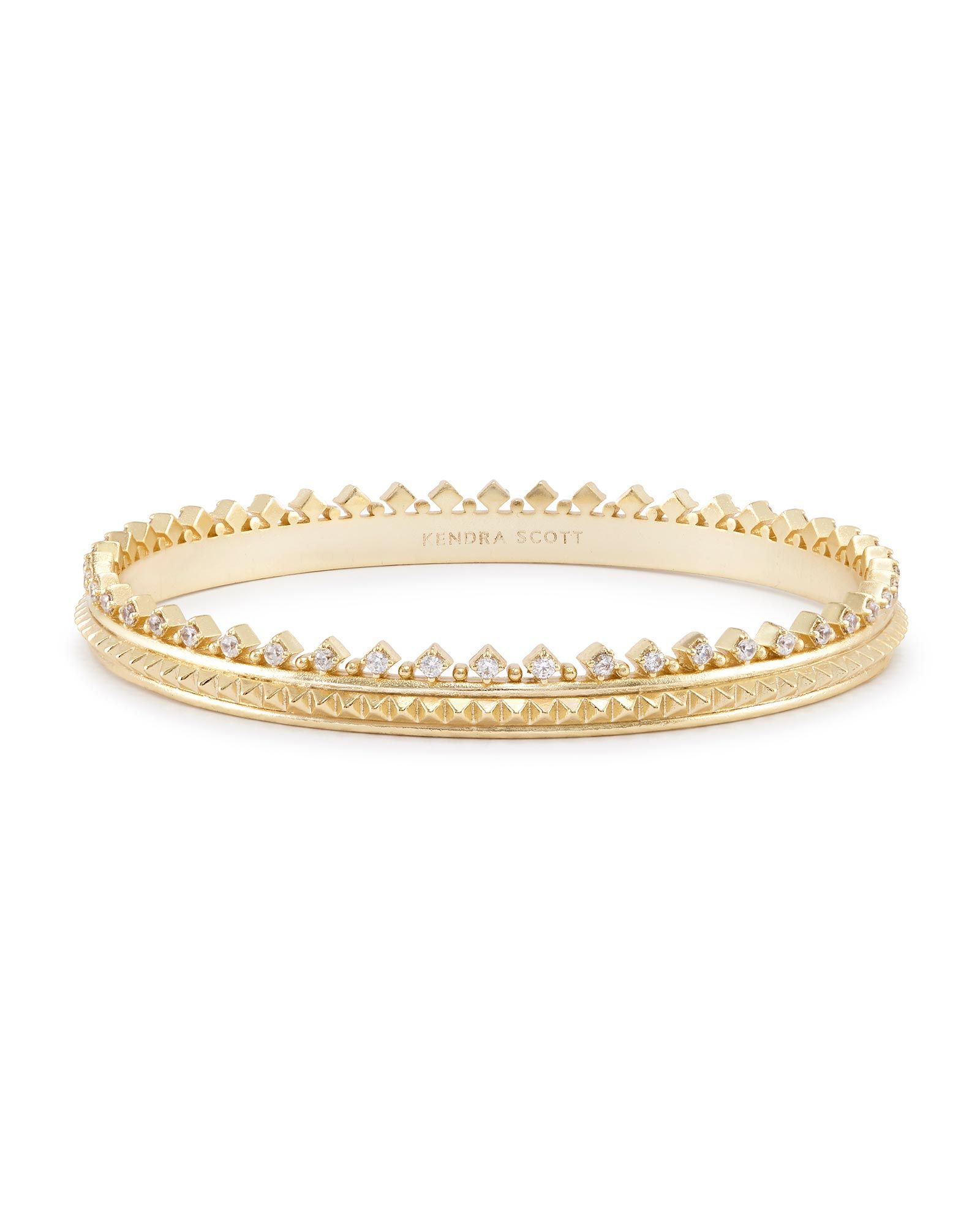 Mary Caroline Bangle Bracelet in Gold | Kendra Scott