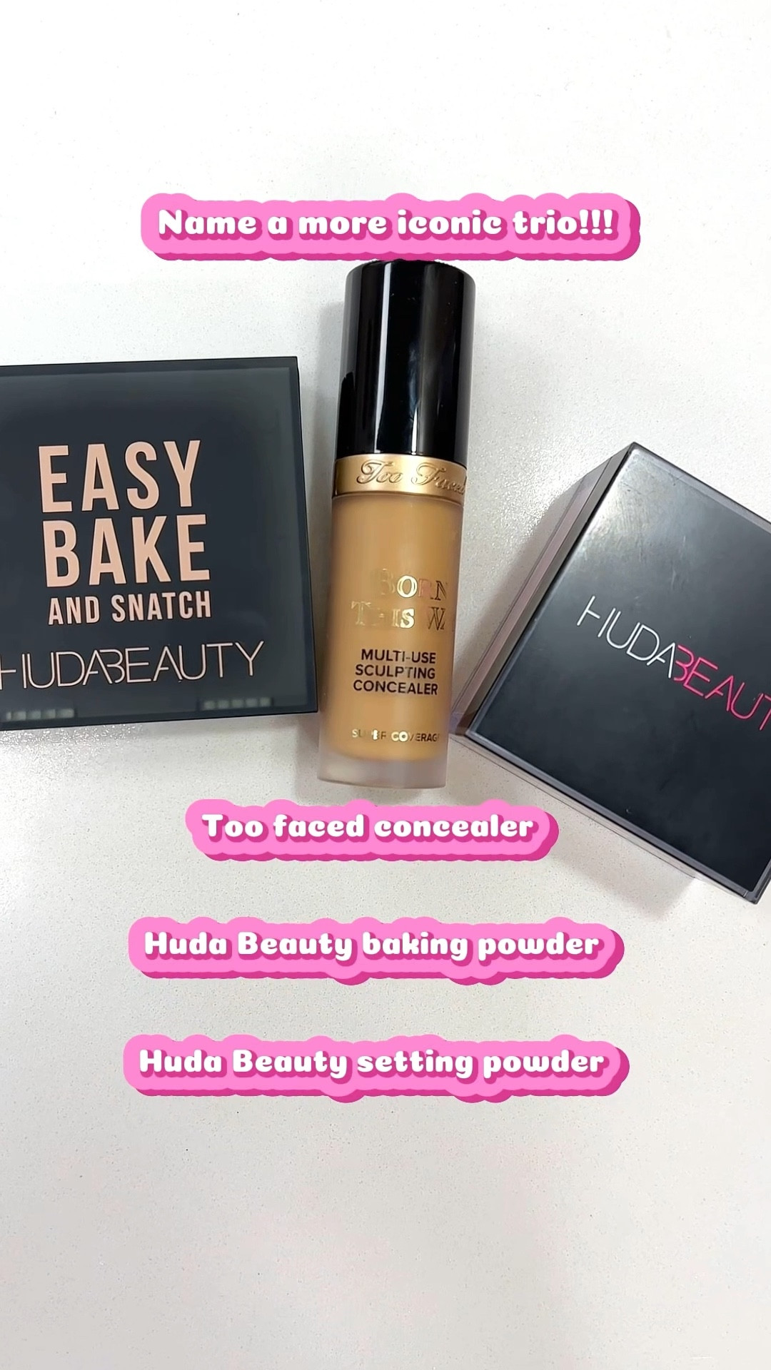 My favorite concealer & powders ⤵️ colors I use

#hudabeauty setting powder in “blondie”
#hudabeauty loose powder in “cherry blossom”
#toofaced concealer “golden beige”


#LTKBeauty #LTKSpringSale