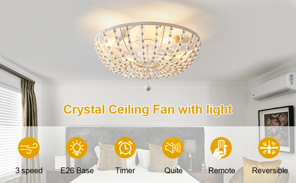 Ceiling Fans with Lights Caged Ceiling Fan with Lights Remote Control 20'' Boho Wooden Low Profil... | Amazon (US)