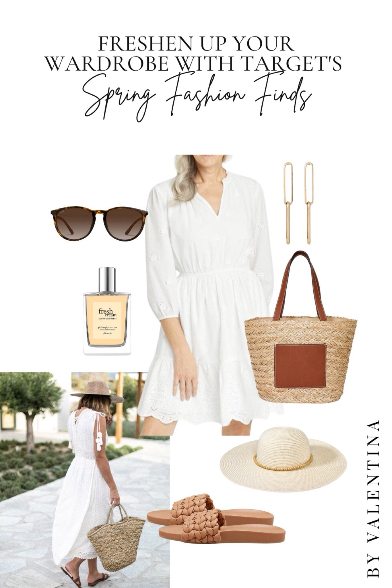 Target, Spring Fashion Finds, Spring Summer Outfit Inspiration, Sunglasses, Fragrance, Straw Hat,  Sandals, White Sundress, Vacation 

#LTKxTarget #LTKstyletip #LTKeurope