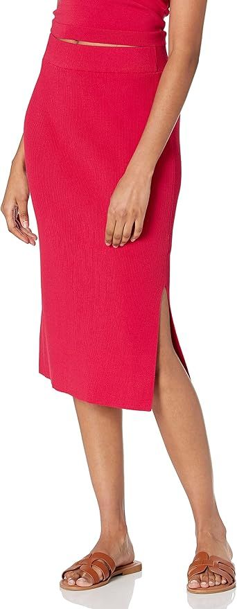The Drop Women's Vera Slim Side-Slit Midi Sweater Skirt | Amazon (US)